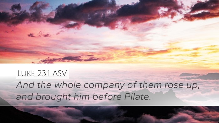 Luke 23:1 ASV Bible Verse Image