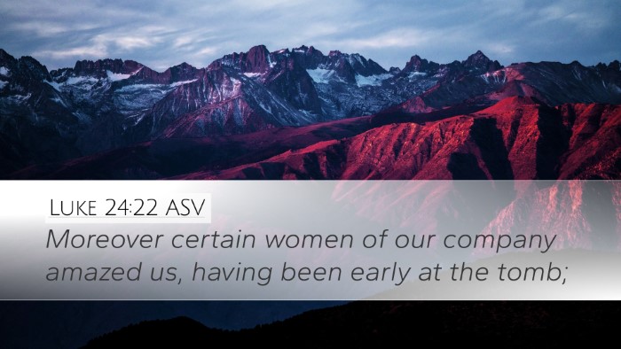 Luke 24:22 ASV Bible Verse Image