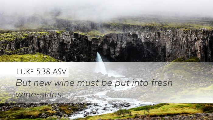 Luke 5:38 ASV Desktop Wallpaper - But new wine must be put into fresh - Desktop Bible Verse Wallpaper