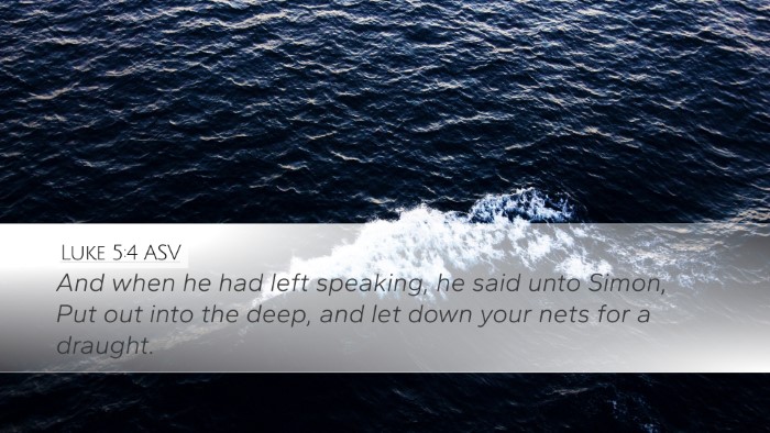 Luke 5:4 ASV Bible Verse Image