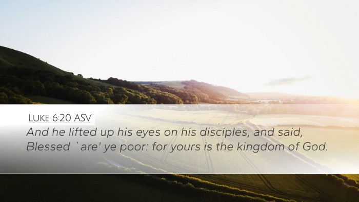 Luke 6:20 ASV Bible Verse Image