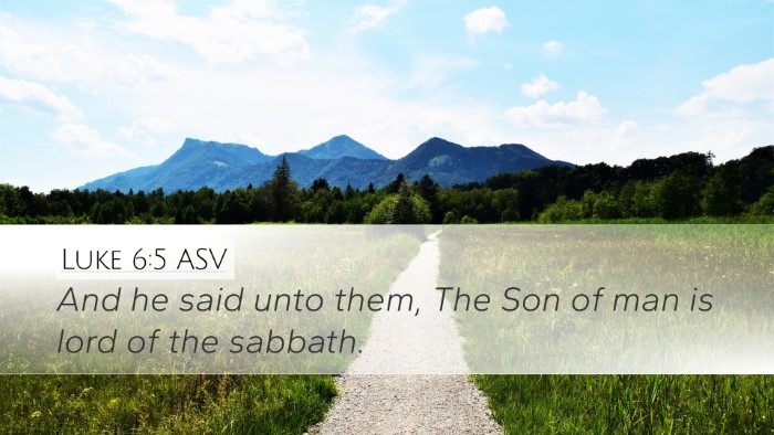 Luke 6:5 ASV Bible Verse Image