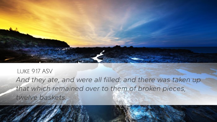 Luke 9:17 ASV Bible Verse Image