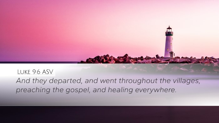 Luke 9:6 ASV Desktop Wallpaper - And they departed, and went throughout the - Desktop Bible Verse Wallpaper