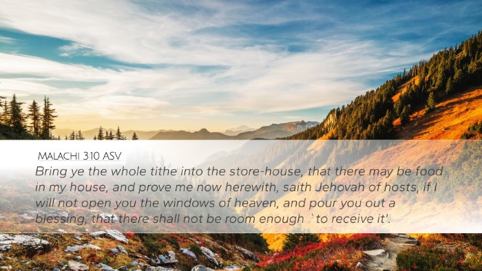 Malachi 3:10 ASV Bible Verse Image