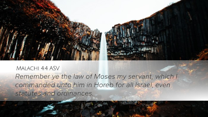 Malachi 4:4 ASV Bible Verse Image