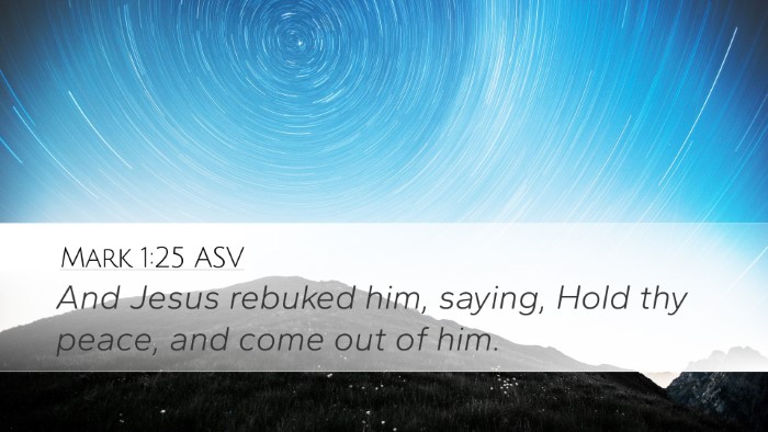 Mark 1:25 ASV Bible Verse Image