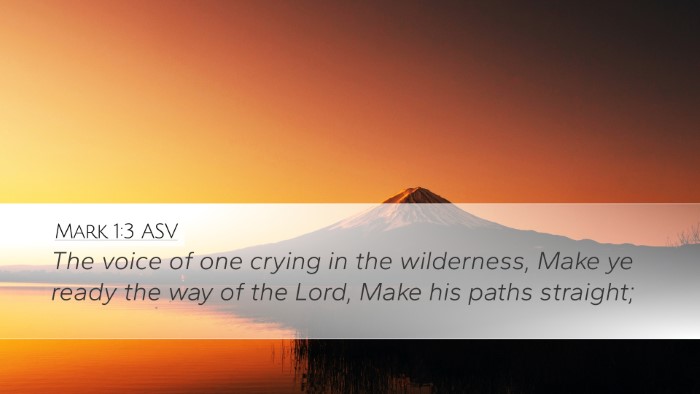 Mark 1:3 ASV Bible Verse Image