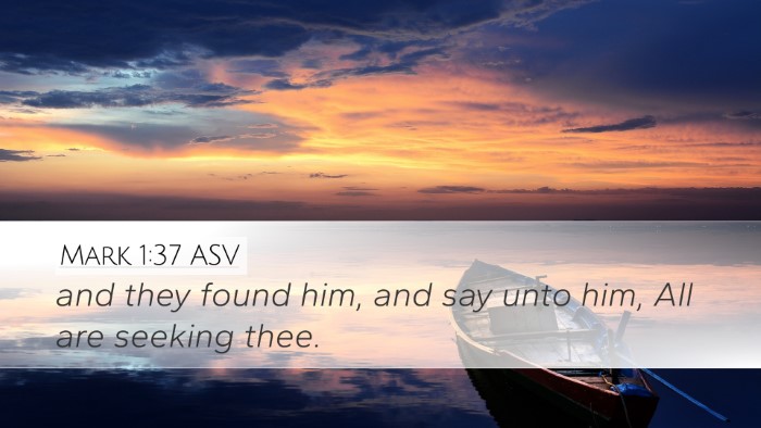 Mark 1:37 ASV Bible Verse Image
