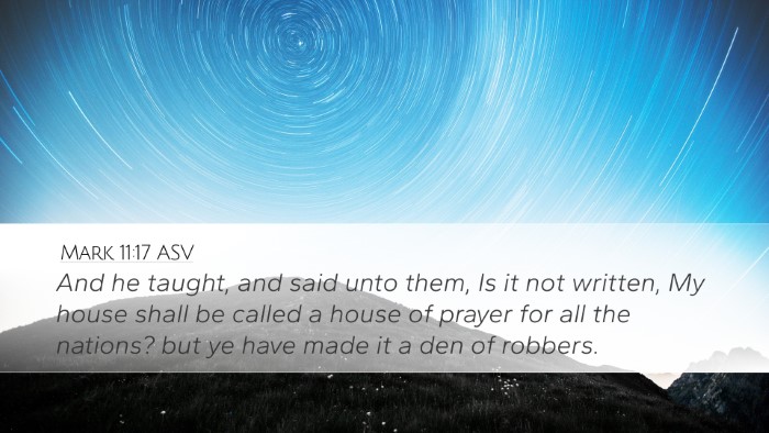 Mark 11:17 ASV Bible Verse Image