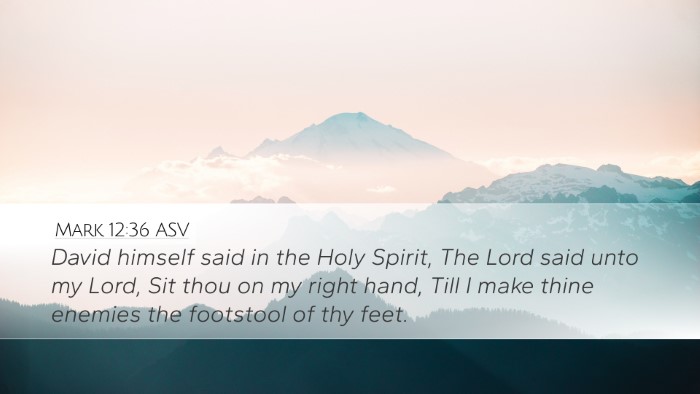 Mark 12:36 ASV Bible Verse Image