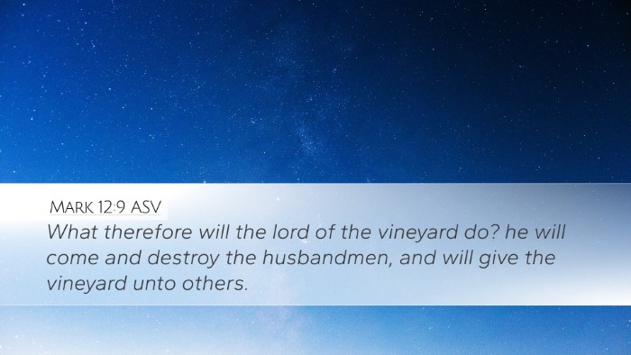 Mark 12:9 ASV Bible Verse Image