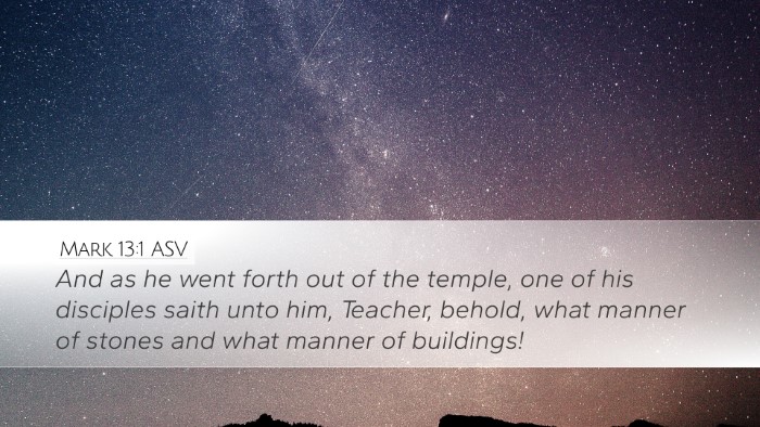 Mark 13:1 ASV Bible Verse Image