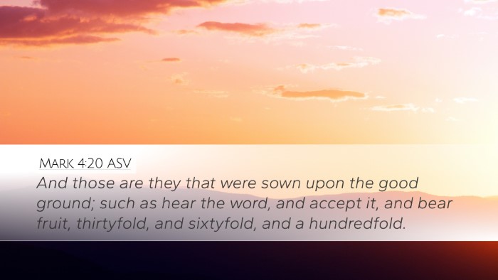 Mark 4:20 ASV Bible Verse Image