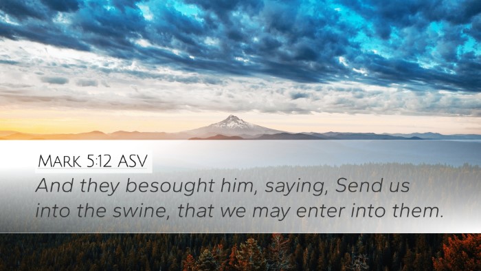 Mark 5:12 ASV Bible Verse Image