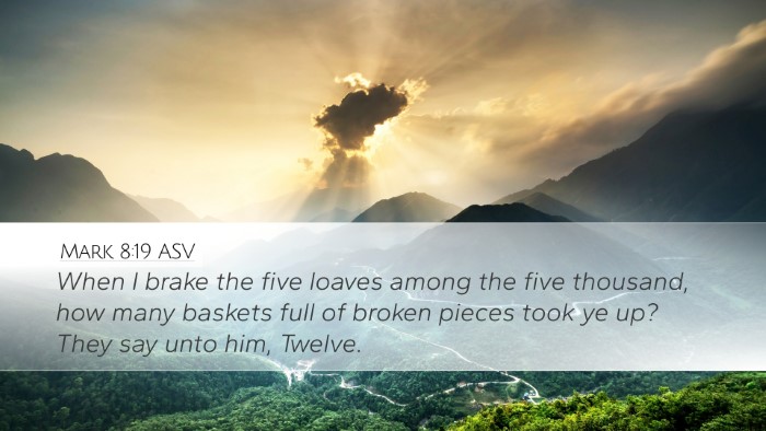 Mark 8:19 ASV Bible Verse Image