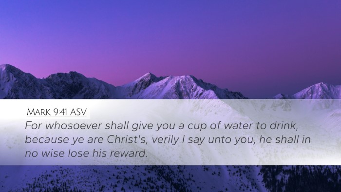 Mark 9:41 ASV Bible Verse Image