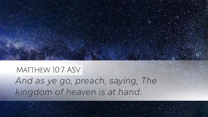 Matthew 10:7 ASV Bible Verse Image