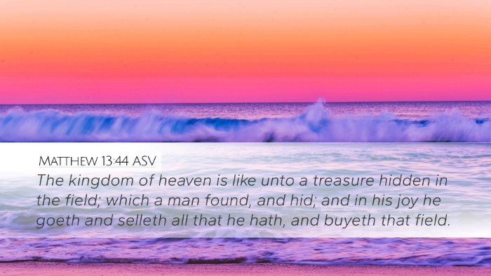Matthew 13:44 ASV Bible Verse Image