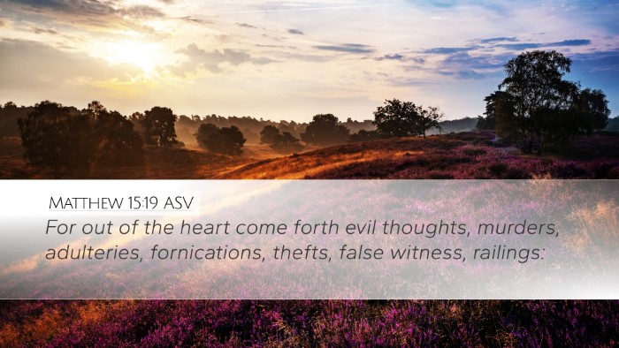 Matthew 15:19 ASV Bible Verse Image