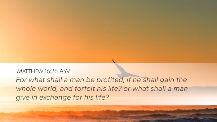 Matthew 16:26 ASV Bible Verse Image