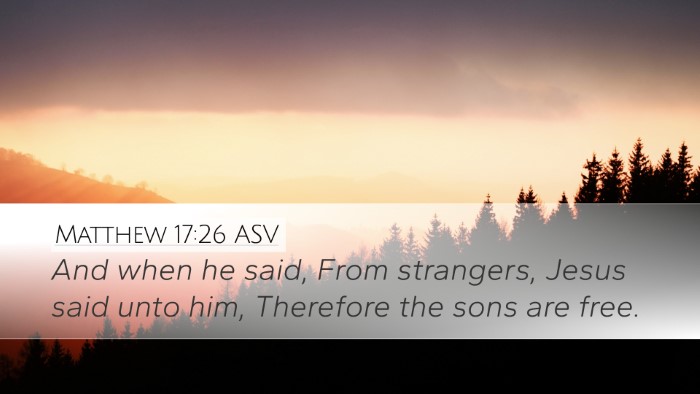 Matthew 17:26 ASV Bible Verse Image
