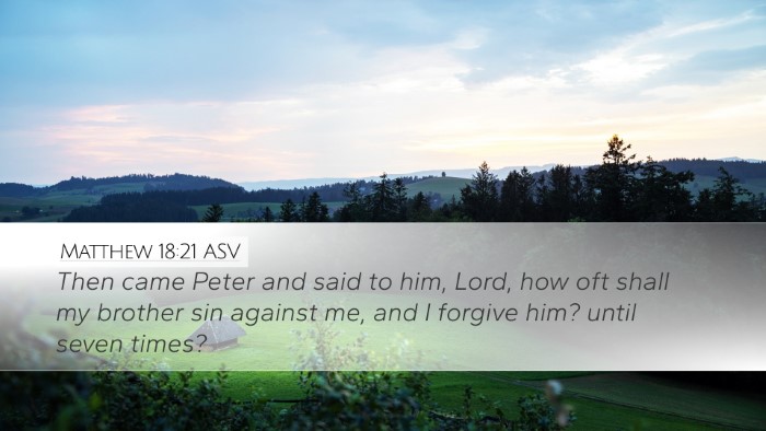 Matthew 18:21 ASV Bible Verse Image