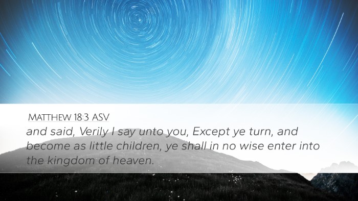 Matthew 18:3 ASV Bible Verse Image