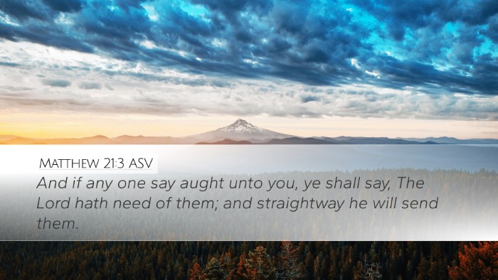 Matthew 21:3 ASV Bible Verse Image