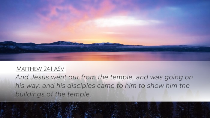 Matthew 24:1 ASV Bible Verse Image