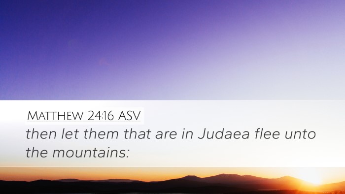 Matthew 24:16 ASV Bible Verse Image
