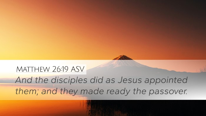 Matthew 26:19 ASV Bible Verse Image