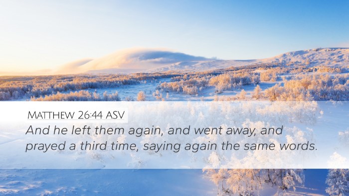 Matthew 26:44 ASV Bible Verse Image