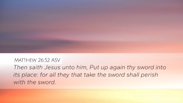 Matthew 26:52 ASV Bible Verse Image