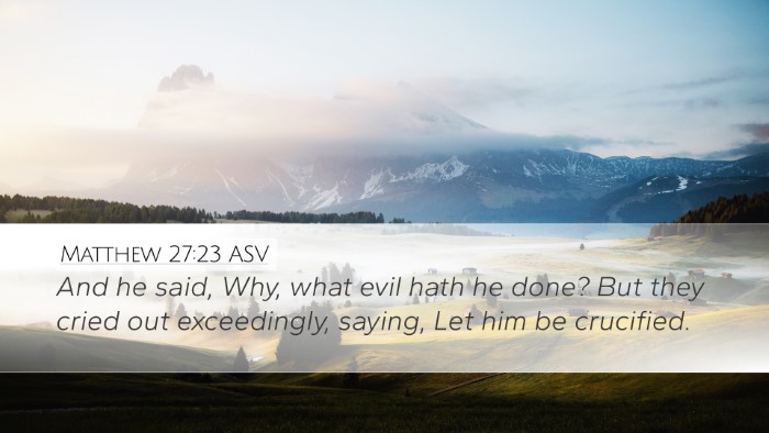 Matthew 27:23 ASV Bible Verse Image