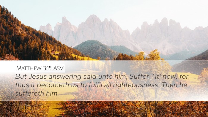 Matthew 3:15 ASV Bible Verse Image