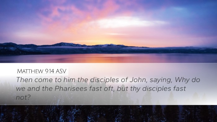 Matthew 9:14 ASV Bible Verse Image
