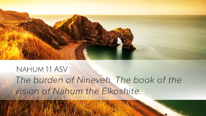 Nahum 1:1 ASV Bible Verse Image