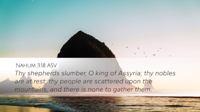 Nahum 3:18 ASV Bible Verse Image
