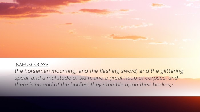 Nahum 3:3 ASV Bible Verse Image