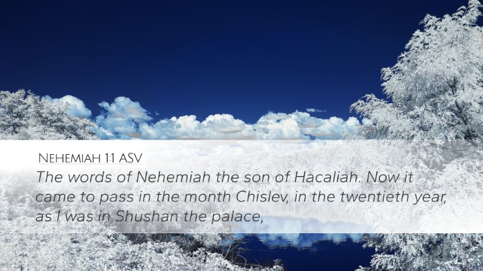 Nehemiah 1:1 ASV Desktop Wallpaper - The words of Nehemiah the son of Hacaliah. Now it - Desktop Bible Verse Wallpaper