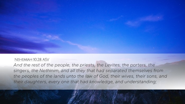 Nehemiah 10:28 ASV Bible Verse Image