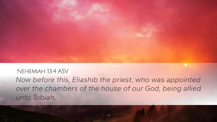 Nehemiah 13:4 ASV Desktop Wallpaper - Now before this, Eliashib the priest, who was - Desktop Bible Verse Wallpaper