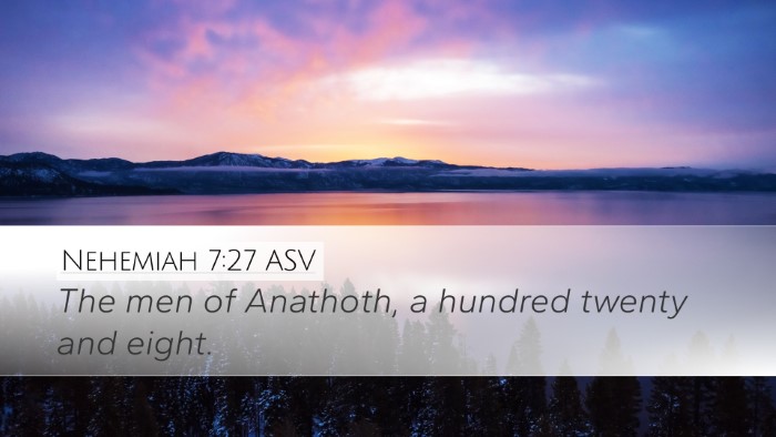 Nehemiah 7:27 ASV Bible Verse Image