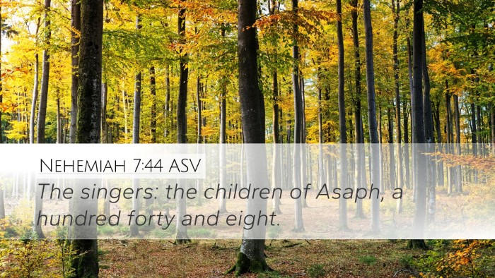 Nehemiah 7:44 ASV Bible Verse Image