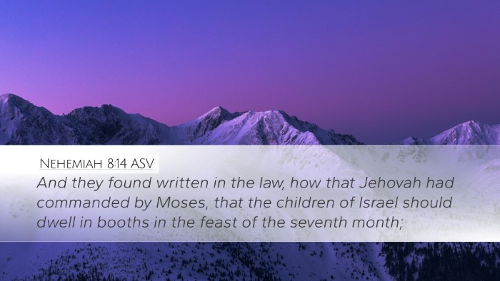 Nehemiah 8:14 ASV Bible Verse Image