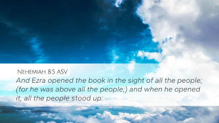 Nehemiah 8:5 ASV Bible Verse Image
