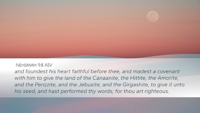 Nehemiah 9:8 ASV Bible Verse Image