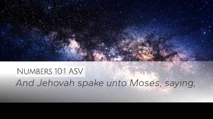 Numbers 10:1 ASV Bible Verse Image