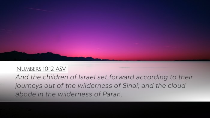 Numbers 10:12 ASV Bible Verse Image